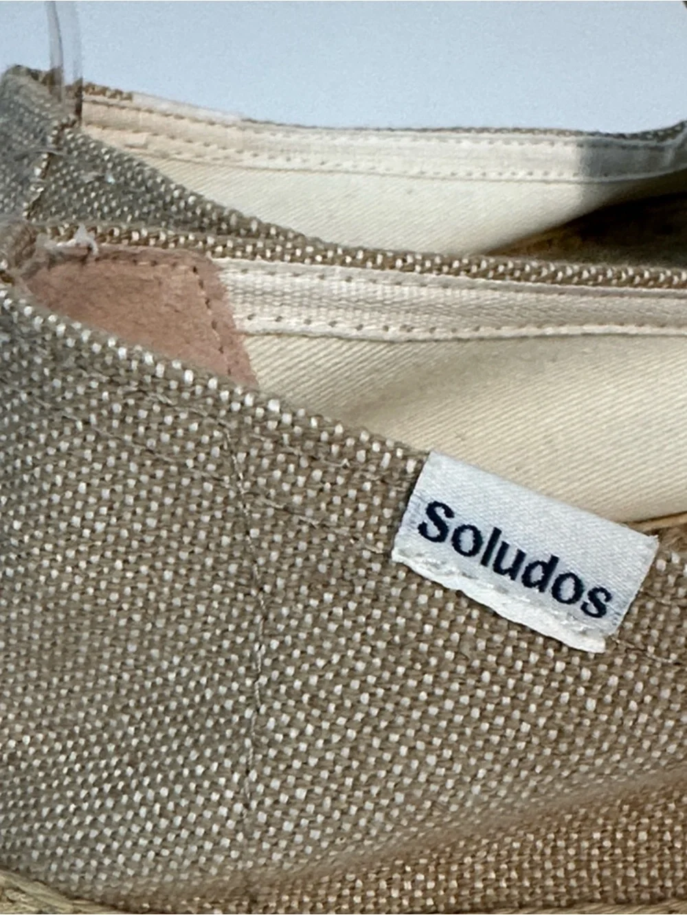 Soludos Platform Espadrille Smoking Slipper Classic Natural Size 7